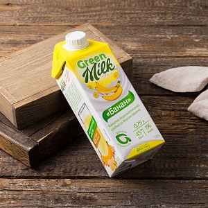 Напиток растительный Green Milk со вкусом банана на соевой основе >